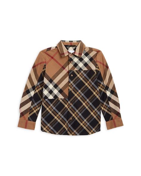 burberry flannel kid|kids burberry shirts.